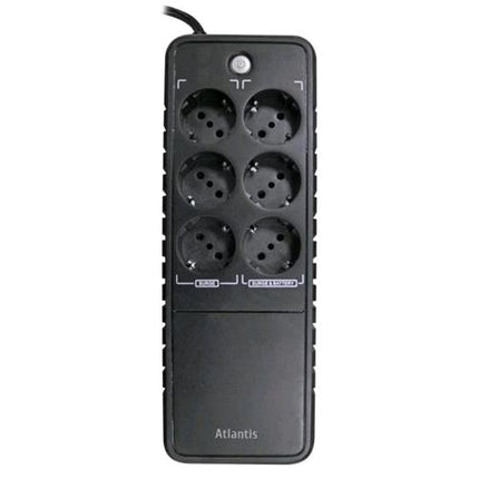 ATLANTIS LAND A03-PS1000 UPS 500W/1.000Va 6xSHUCKO DURATA A META' CARICO IN BLACKOUT 4MIN COLORE NERO