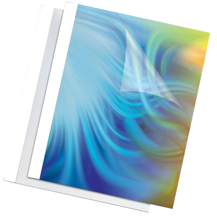 FELLOWES STANDING TERMOCOPERTINA IN CARTONCINO + PVC 210X297 mm A4 DORSO 1.5 mm CAPACITA' RILEGATURA FOGLI MIN.1 MAX 8 COL. TRASPARENTE CONF 100 Pz.
