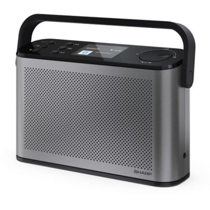 SHARP DR-P540(GY) OSAKA RADIO DIGITALE PORTATILE DAB/DAB+/FM CON RDS BLUETOOTH 5.3 SCHERMO A COLORI 2.4" DOPPIA SVEGLIA GRIGIO