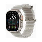 Apple Watch Ultra 4 GPS + Cellular 49mm Natural Titanium Case with Translucent Grey Ocean Band / MJAD4QC/A