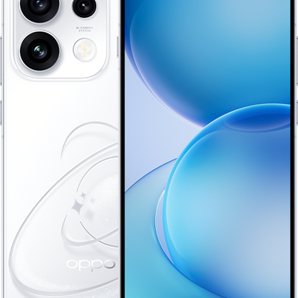 OPPO Reno16 Pro 5G Pop White, fronte e retro